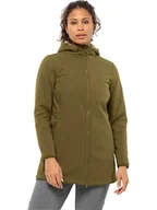 Kurtki i kamizelki sportowe damskie - Jack Wolfskin Płaszcz funkcyjny "Windland" w kolorze khaki - miniaturka - grafika 1