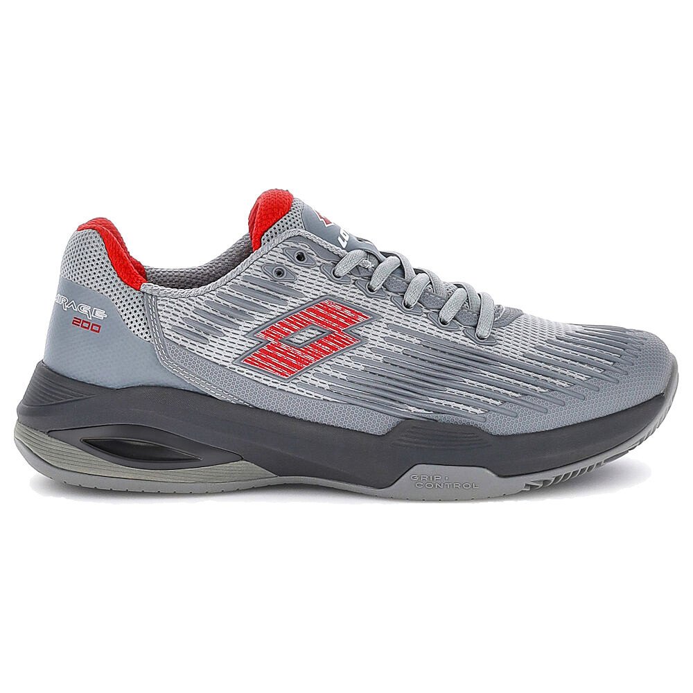 Męskie buty tenisowe Lotto Mirage 200 II Clay Cool Gray 7U/Poinsettia Red EUR 42