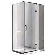 Kabiny prysznicowe - Czarna kabina prysznicowa prostokątna 120x100 drzwi uchylne KZ03D - miniaturka - grafika 1