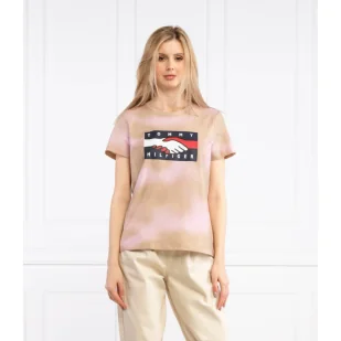 Tommy Hilfiger T-shirt | Regular Fit - Koszulki i topy damskie - miniaturka - grafika 1