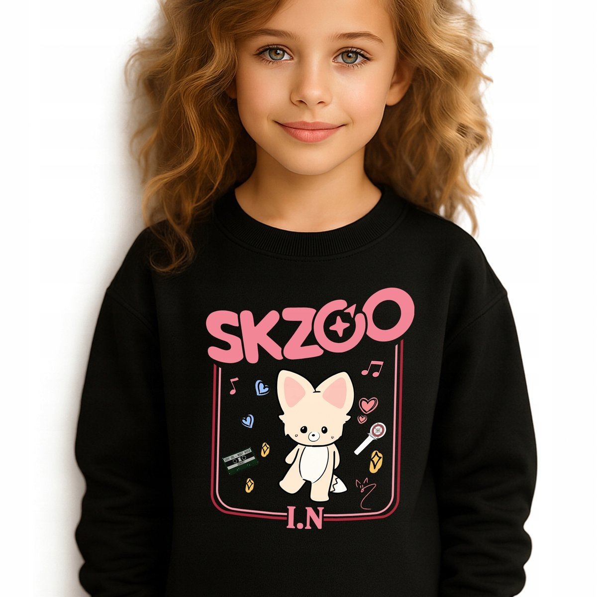 Bluza Dziecięca Czarna SKOZOO I.N Prezent Muzyka Zespół KPOP Wz Rozm 128 cm