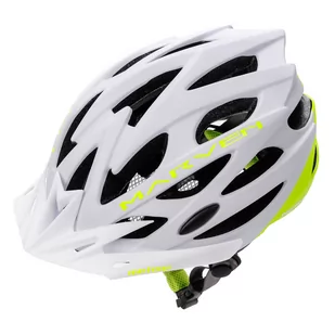 Meteor Kask rowerowy Marven M 55-58 cm biały/neonowy zielony 24787 - Kaski rowerowe - miniaturka - grafika 1