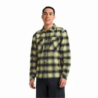 Koszule męskie - Męska koszula flanelowa Jack Wolfskin BAJA FLANNEL SHIRT M CHECK lemon ice - S - miniaturka - grafika 1