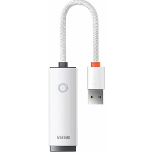 Baseus Lite Series zewnętrzna karta sieciowa USB-A - RJ-45 (100 Mbps) biały (WKQX000002) - Karty sieciowe - miniaturka - grafika 1