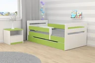 Łóżka dla dzieci i młodzieży - Kocot Kids Łóżko TOMI zielone z barierką dziecięce pojedyncze Kocot Kids - miniaturka - grafika 1