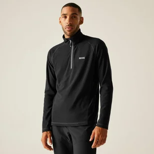 Regatta Polar męski z suwakiem 1/2 Montes Czarny, Rozmiar: 3XL - Bluzy sportowe męskie - miniaturka - grafika 1
