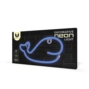 Neon LED WIELORYB niebieski Bat + USB FLNE19 Forever Light - Lampy pozostałe - miniaturka - grafika 1