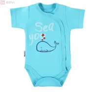 Body dla niemowląt - Body Little Sailor Rozp Kr Chł Turkus - 56 - miniaturka - grafika 1