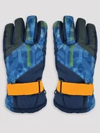 Rękawice narciarskie - Rękawiczki narciarskie 5P chłopięce niebieskie 16 - miniaturka - grafika 1