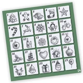 Kalendarze - Naklejki Świąteczne Kalendarz Adwentowy 54 20X20 - miniaturka - grafika 1