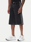 Spodenki męskie - adidas Szorty jeansowe adicolor Denim Firebird JC6719 Czarny Loose Fit - miniaturka - grafika 1