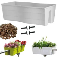 Donice - Skrzynka na balustradę Wave 60, Doniczka balkonowa + keramzyt 2l - miniaturka - grafika 1