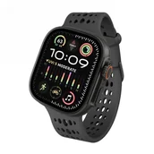 Akcesoria do smartwatchy - Decoded Silicone Ares O Band - silikonowy pasek do Apple Watch 44/46/49 mm black - miniaturka - grafika 1
