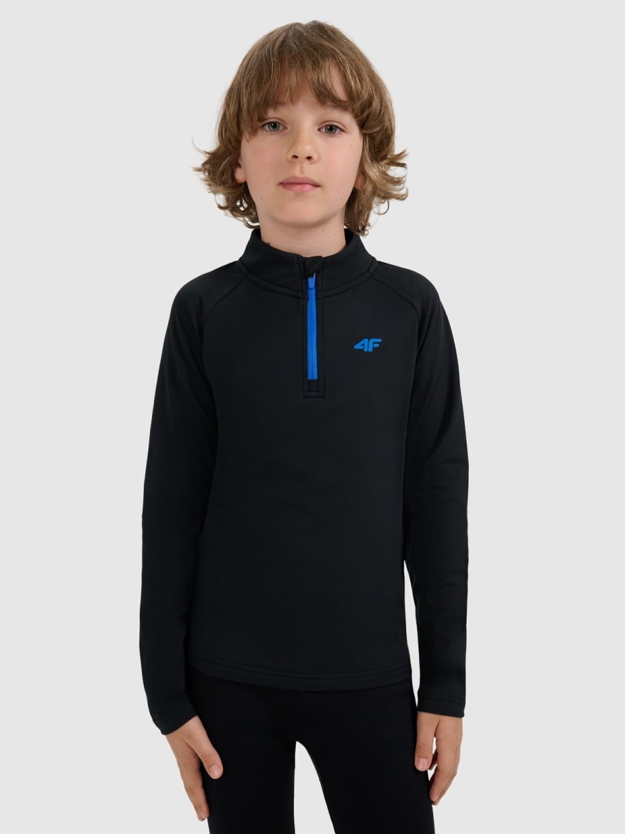 Bielizna termiczna drapana (góra) dziecięca 4F 4FJRAW25UBRUM119-20S Czarny 146/152