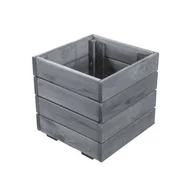 Kwietniki - Kwietnik drewniany 40 x 39 x 40 cm szary - miniaturka - grafika 1