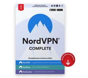 NordVPN Complete VPN + Menedżer haseł + Chmura 1 Rok - Programy finansowe i kadrowe - miniaturka - grafika 1