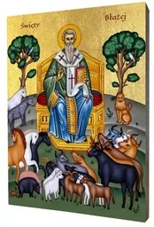 Ikona święty Błażej - Ikony i obrazy sakralne - miniaturka - grafika 1
