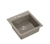 Zlewozmywaki - Quadron PETER 110 HCQP5052ST Granitowy Soft taupe - miniaturka - grafika 1