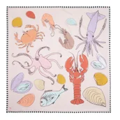 Apaszki i szaliki męskie - Damska chusta wzorzysta pudrowy róż - miniaturka - grafika 1