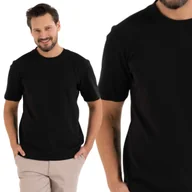 Koszulki męskie - KOSZULKA MĘSKA T-SHIRT Z BAWEŁNY CZESANEJ KLASYCZNA WYGODNA MORAJ XXL BLACK - miniaturka - grafika 1