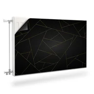 Dekoracje domu - Osłona MAGNETYCZNA Na Kaloryfer Czarne Trójkąty Abstrakcja 80cm x 60cm - miniaturka - grafika 1