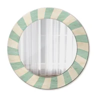 Lustra - Lustro dekoracyjne okrągłe Retro pastelowy wzór - miniaturka - grafika 1