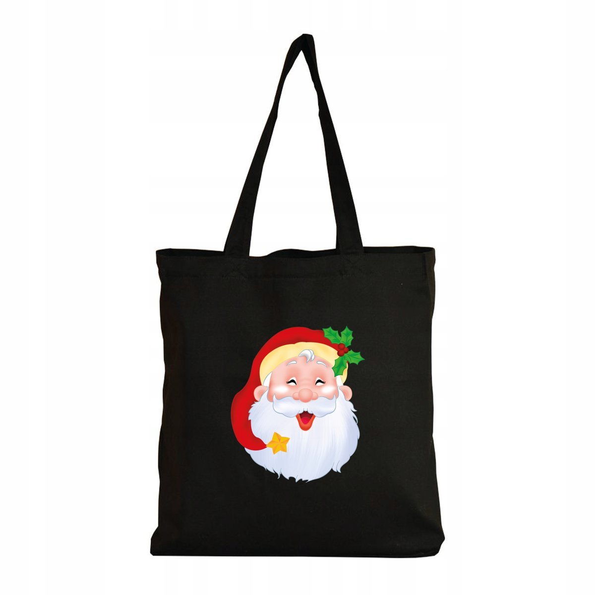 Eko Torba na ramię Zakupy Shopper Torebka Bawełniana ŚWIĄTECZNA Mikołaj #1