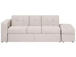 Beliani Sofa z funkcją spania beżowa FALSTER - Sofy i kanapy - miniaturka - grafika 1