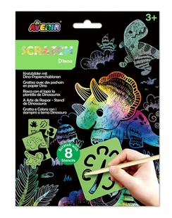 Wydrapywanki Z Szablonami Dinozaury - Zabawki kreatywne - miniaturka - grafika 1