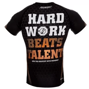 Poundout Rashguard Krótki Rękaw Hard Work - Kimona, stroje i obuwie - miniaturka - grafika 1