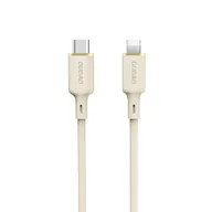 Kable USB - Kabel przewód wzmacniany SR do iPhone USB-C - Lightning 30W 1m beżowy - miniaturka - grafika 1