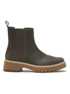 Botki damskie - Timberland Skórzane sztyblety "Carnaby Cool" w kolorze khaki - miniaturka - grafika 1