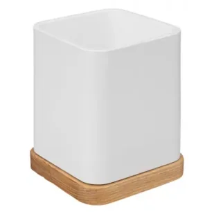 5five Simply Smart Kubek na szczoteczki Natureo White - Pojemniki łazienkowe - miniaturka - grafika 1