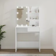 Toaletki - Lumarko Toaletka z oświetleniem LED, biała, 74,5x40x141 cm - miniaturka - grafika 1