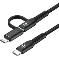 Kable USB - Kabel USB - USB-C - Lightning CELLY 1 m 60W Czarny - miniaturka - grafika 1