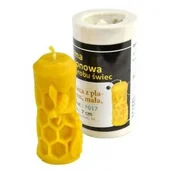 Świece - Silikonowa Forma Na Świece Z Plastrem I Pszczółką - Mała - Wzór F017 - miniaturka - grafika 1