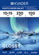 Papier do drukarek - PAPIER FOTO 10x15 DO ZDJĘĆ A6 POŁYSK 230g 100 szt do drukarki atramentowej - miniaturka - grafika 1