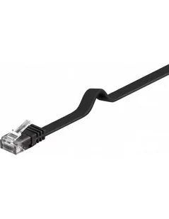 MicroConnect RJ-45/RJ-45 kat.6 U/UTP Czarny 0.5m V-UTP6005S-FLAT - Patchcordy - miniaturka - grafika 1
