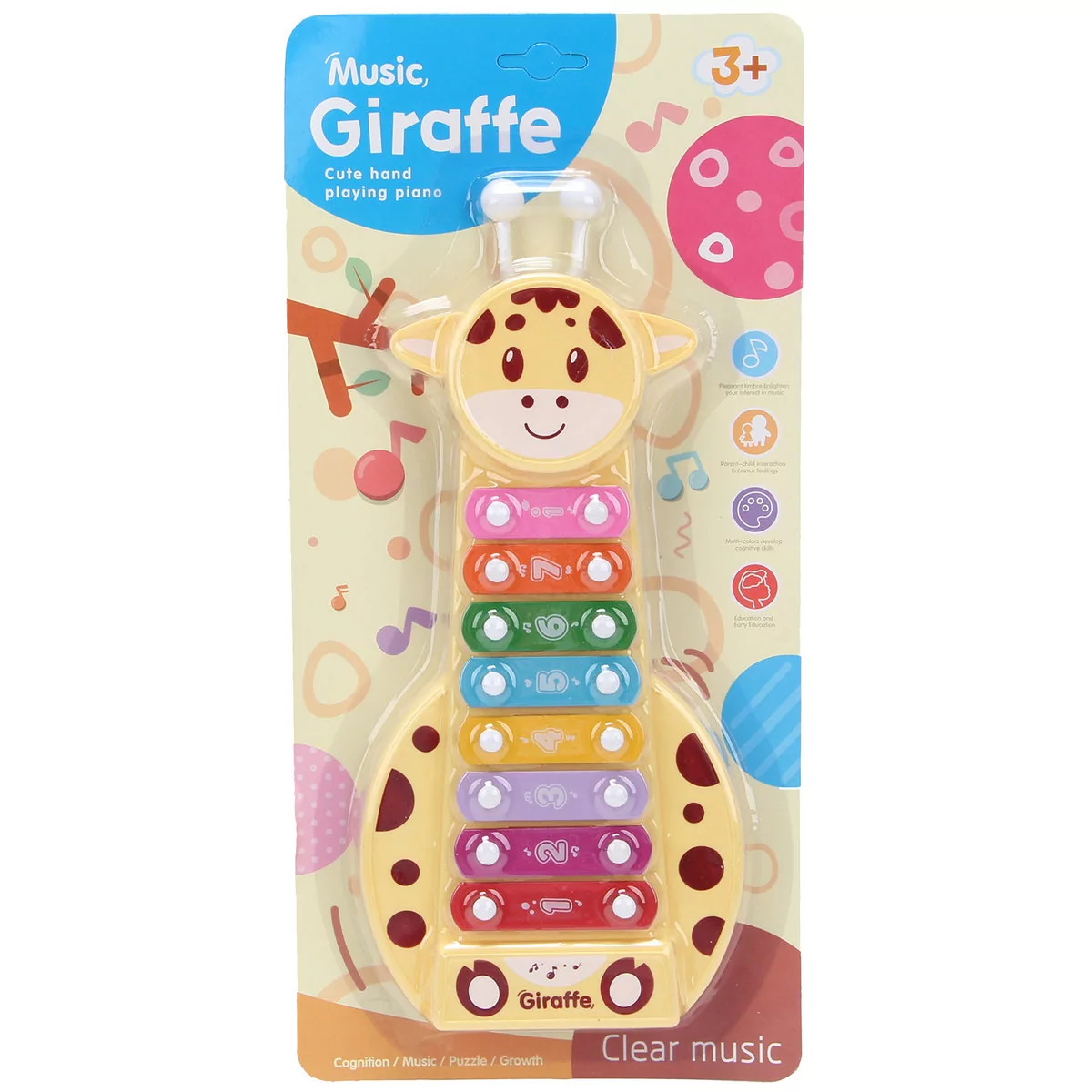 Cymbałki 8-Tonowe Żyrafa Zabawka Dla Dzieci