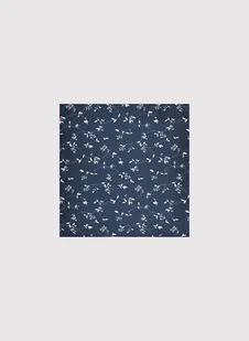 Granatowa poszetka w kwiaty - Dodatki do ubrań - miniaturka - grafika 1