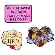 Etui na klucze - 3x przypinki emaliowane - Feminizm - miniaturka - grafika 1