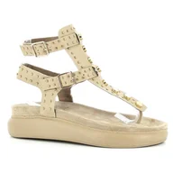 Sandały damskie - Beżowe sandały damskie CARINII - Carinii - miniaturka - grafika 1