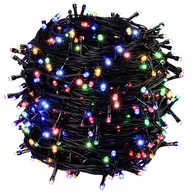 Oświetlenie świąteczne - Lampki Choinkowe 40m 400 LED Wielokolorowe Czarny Kabel - miniaturka - grafika 1