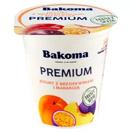 Kefiry, jogurty, maślanki - Bakoma - Jogurt premium z brzoskwiniami i marakują - miniaturka - grafika 1