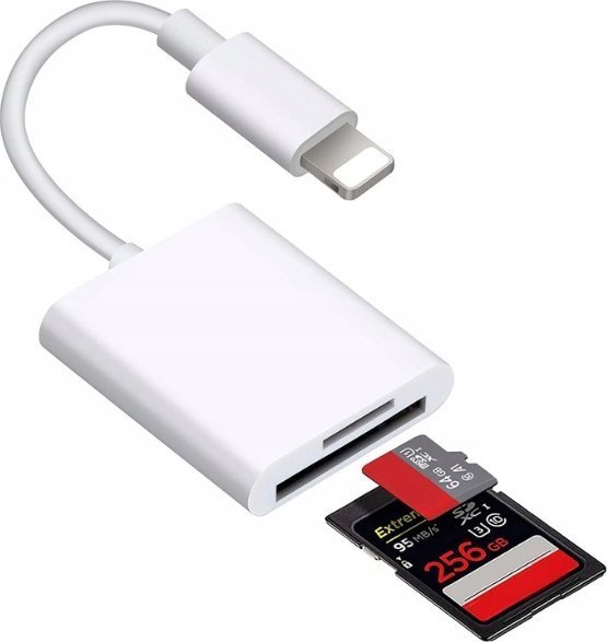 Czytnik Co2 CO2 CZYTNIK KART DO IPHONE LIGHTNING ADAPTER PRZEJŚCIÓWKA MICRO SD/TF DO 256GB null
