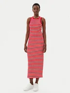 Sukienki - Tommy Hilfiger Sukienka letnia WW0WW38838 Czerwony Slim Fit - miniaturka - grafika 1