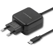 Kable komputerowe i do monitorów - Qoltec Ładowarka sieciowa 5V | 2.4A | 12W | USB typ C | Czarna 50197 - miniaturka - grafika 1