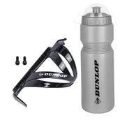 Shakery i bidony sportowe - Bidon rowerowy DUNLOP 750ml z koszykiem srebrny - miniaturka - grafika 1