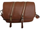 Torebki damskie - Mała Listonoszka Damska, Modna Brązowa Torebka Wizytowa Na Ramię - miniaturka - grafika 1