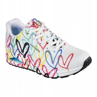 Buty sportowe damskie - Buty damskie Skechers JGoldcrown Uno Spread The Love white/multicolor 40 Eu - miniaturka - grafika 1